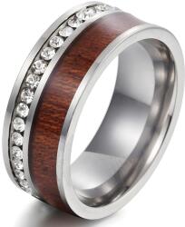 HARAHU Пръстен TR-17017 - Сребристо / Кафяво / 57mm KP17017