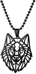 HARAHU Колие Hollow Wolf - Черен KP33460