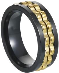 HARAHU Пръстен IK-32053 - Черен / Златен / 59mm KP32053