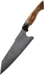 HARAHU Дамаски кухненски нож YU-37466 - Kiritsuke / Кафяв KP37466