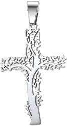 HARAHU Висулка на верижка Tree Cross - Сребърна KP34145