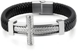 HARAHU Гривна Big Cross - Черна / Сребриста KP32504