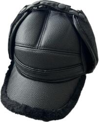HARAHU Мъжка зимна шапка с козирка fr-38137 - Черна kp38137