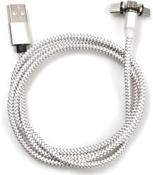 HARAHU Usb зарядно кабел 3в1 с магнитни накрайници - Сребрист kp30707 (30707)