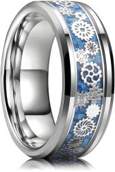 HARAHU Пръстен Wheels - Сребристо / Синьо / 65mm KP31825