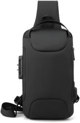 HARAHU Чанта за рамо с usb зареждане против кражба to-25613 - Черна kp25613