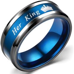 HARAHU Пръстен My King - Черен / Син / 57mm KP32100
