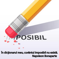 Eosette Sticker Imposibil si citat Bonaparte - 125x125 cm