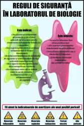 Eosette Sticker Reguli de siguranta in laboratorul de biologie - 60x90 cm