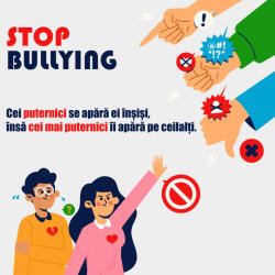 Eosette Autocolant Puternic, Stop Bullying - 125x125 cm