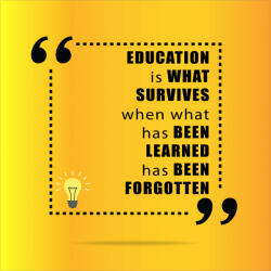 Eosette Sticker scoli, Education Quote - 125x125 cm