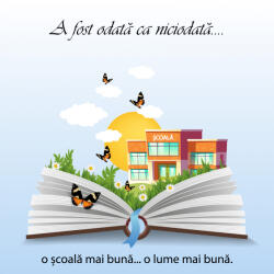 Eosette Sticker decorativ scoala, A fost odata o scoala mai buna - 125x125 cm