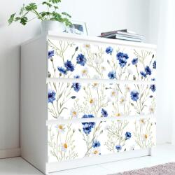 Eosette Autocolante pentru mobila - Musetel si albastrele - 20x80 cm x 3 bucati