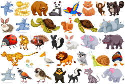 Eosette Sticker Animale Diverse - 60x90 cm