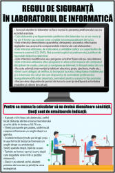 Eosette Sticker Reguli de siguranta in laboratorul de informatica - 60x90 cm