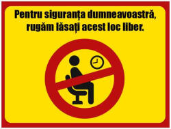 Eosette Autocolant Preventie COVID - Lasati loc liber - 20x15 cm