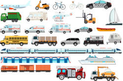 Eosette Stickere Mijloace de Transport - 60x90 cm