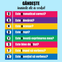 Eosette Sticker Gandeste inainte de a vorbi - 125x125 cm
