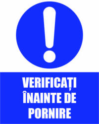 Eosette Panou Verificati Inainte de Pornire - 20x30 cm
