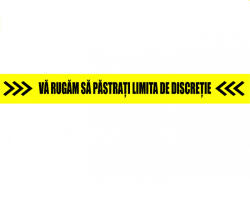 Eosette Autocolant Podea - Va rugam pastrati limita de discretie - 94x10 cm - set 5 buc