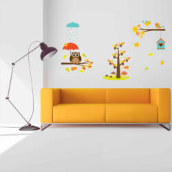Eosette Sticker decorativ - Bufnita in ploaie