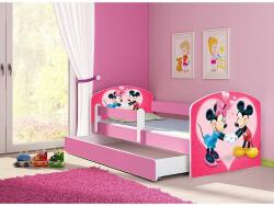 HomeSweet Pat copii cu sertar si saltea Minnie Love si protectie anticadere