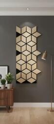 PANOU RIFLAJ DECORATIV CUBIC WOOD - Set 4 Bucati - STEJAR NATUR (2100000066995)
