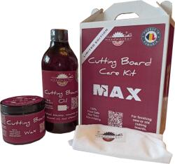 woodworker Set intretinere lemnarie, Cutting Board Care Kit - Max, woodworker, food safe, Cutting Board Oil 500 ml, Cutting Board Wax 200 ml, laveta (CTB-KIT-MAX 500/200)