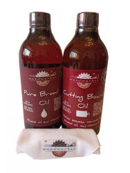 woodworker Pachet intretinere lemn masiv, Dual Pack, Pure Breed Oil, Cutting Board Oil, laveta bumbac, 500ml/500ml, non toxic, food safe, tocatoare, woodworker (Dual Br-CtO-L-05)