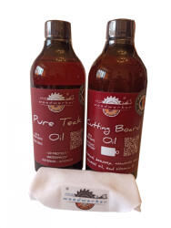 woodworker Pachet intretinere lemn masiv, interior, exterior, Dual Pack, Pure Teak Oil, Cutting Board Oil, laveta bumbac, 500ml/500ml, woodworker (Dual Te-CtO-L-05)