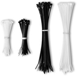 Connect IT Cleme de cablu CONNECT IT ZipTie, 200 bucăți în total, 100 și 200 mm, NEGRU/ALB (CFF-1010-BW)