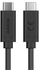 Sony adatkábel (Type-C - Type-C, 100W, gyorstöltő, 100cm) FEKETE (103950)