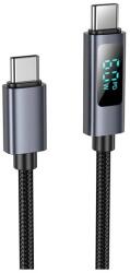 hoco. U112_BLACK 1m Type-C 60W PD fekete adat- és töltőkábel (U112_BLACK)