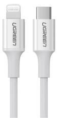 UGREEN US171 adatkábel (Type-C - lightning, 20W, PD gyorstöltés, 150cm) FEHÉR (170747)