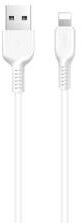 hoco. X20 adatkábel (USB - lightning, gyorstöltő, 100cm, törésgátló) FEHÉR