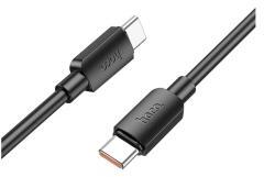 hoco. X96 adatkábel (Type-C - Type-C, 6A, 100W, PD gyorstöltő, 100cm) FEKETE