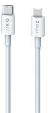 DEVIA SMART adatkábel (Type-C - lightning, 20W, 100cm, PD gyorstöltő) FEHÉR