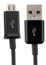 Samsung adatkábel (USB - microUSB, 100cm) FEKETE