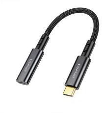 Awei adapter kábel (Type-C aljzat - Type-C, 15cm) FEKETE