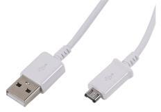 Samsung adatkábel (USB - microUSB, 150cm, töltés funkció) FEHÉR (62407)
