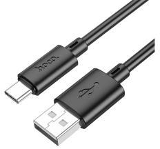 hoco. X88 adatkábel (USB - Type-C, 3A, gyorstöltő, 100cm) FEKETE (142490)
