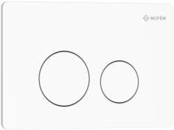 MOFÉM EVO 20 rozsdamentes acél nyomólap matt fehér színben (73501280W)