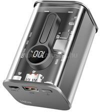 LogiLink Powerbank 10000 mAh, 1x USB-A, 1x USB-C, kijelzővel, PD & QC, transzp. (LOGILINK_PA0306) (LOGILINK_PA0306)