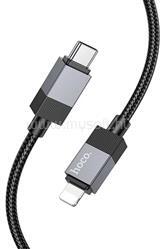 hoco. X110 adatkábel (Type-C - lightning, 27W, PD gyorstöltő, 100cm, cipőfűző) FEKETE (HOCO_X110_C_L_B) (HOCO_X110_C_L_B)
