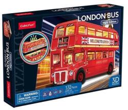 CubicFun 161 db-os 3D puzzle LED világítással - London Double Decker busz (L538) (L538)
