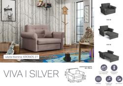 Mindigbútor VIVA SILVER I. előre nyíló rugós fotelágy Kronos 27 színben - mindigbutor