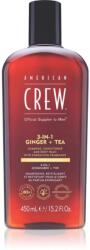 American Crew 3 in 1 Ginger + Tea 3 az 1 sampon, kondicionáló és tusfürdő 450 ml