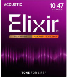 Elixir NANOWEB 11002 akusztikus, bronz gitárhúr készlet