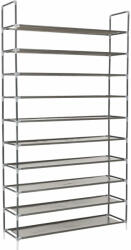 TEMPO KONDELA 10-soros cipőpolc, szürke, FILOU (263397)