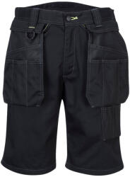 Portwest PW345 PW3 Work lengőzsebes rövidnadrág fekete (PW345BKR32)